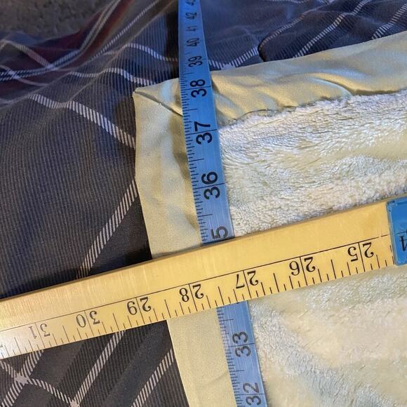 VTG Carter Baby Crib Blanket Frog Green Striped Soft Fleece Satin Trim 38x29.5” - Picture 2 of 7